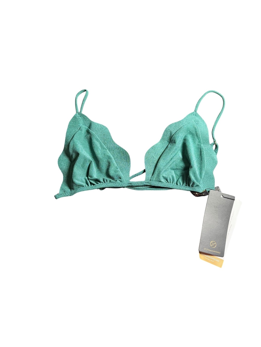 ViX by Paula Hermanny Lou Triangle D cup string tie over shoulder Bikini Top